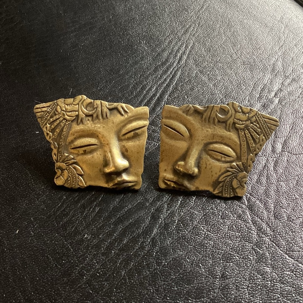 Antique Face Earrings